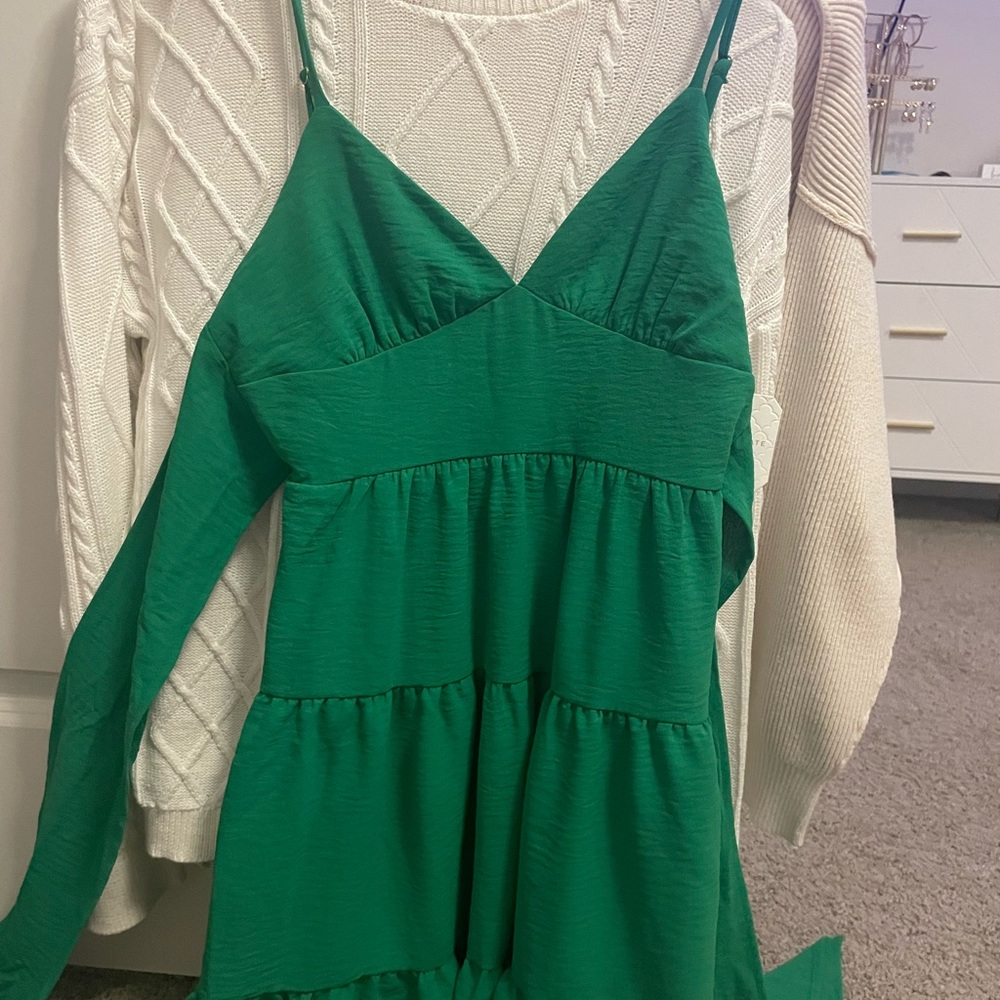 Altar'd State Vibrant Green Dress